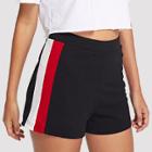 Shein Zip Back Striped Side Shorts
