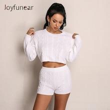 Shein Cable Knit Drop Shoulder Cable Knit Sweater & Shorts Set