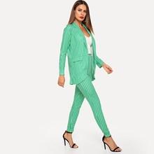 Shein Striped Blazer With Pants