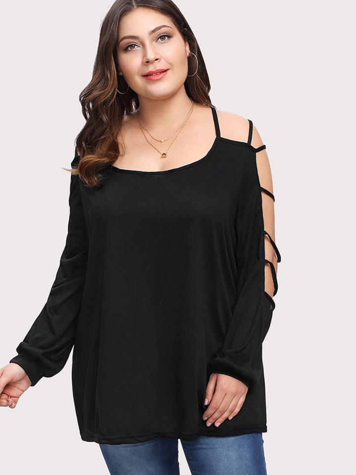 Shein Cut Out Sleeve Tee