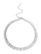 Shein Silver Plated Geometric Choker Necklace