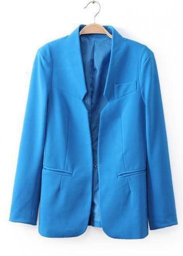 Rosewe Enchanting Sky Blue Long Sleeve Blazer For Woman