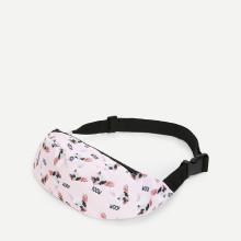 Shein Dog Print Zipper Front Bum Bag