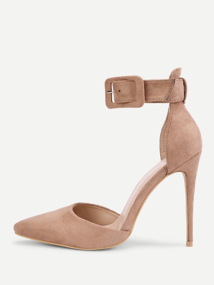 Shein Ankle Strap Pointed Toe Stiletto Pumps