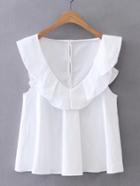 Shein V-neckline Cap Sleeve Top