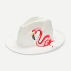 Shein Flamingo Print Fedora Hat