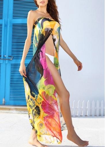 Rosewe Print Design Tube Pattern Cover Ups