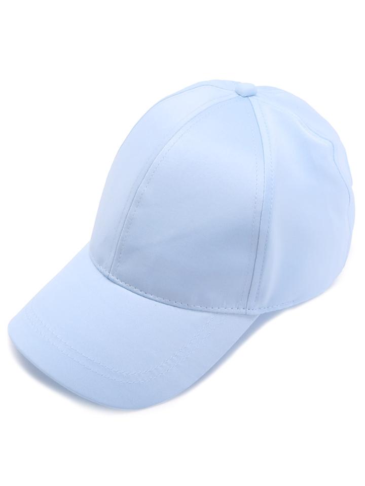 Shein Light Blue Satin Baseball Cap