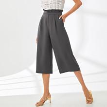 Shein Frilled Waist Wide Leg Pants