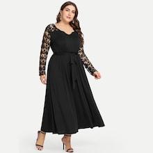 Shein Plus Solid Cut Out Dress