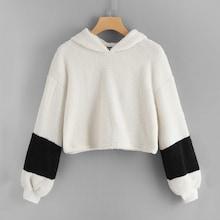 Shein Crop Teddy Hoodie