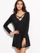 Shein Criss Cross Front Shift Dress