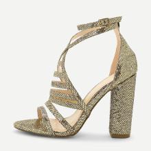 Shein Caged Design High Heeled Sandals