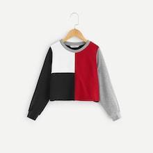 Shein Girls Cut And Sew Pullover