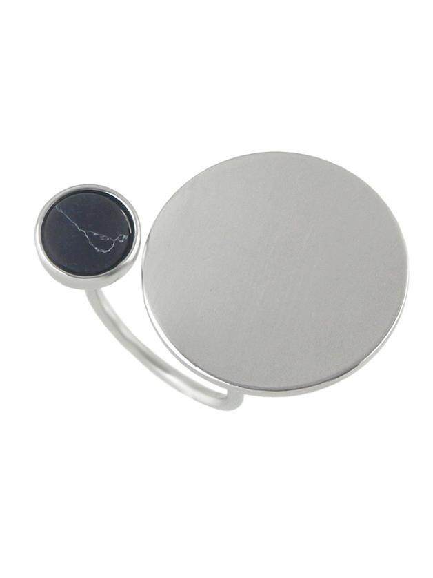 Shein Silver Latest Big Round Surface Cuff Ring For Women
