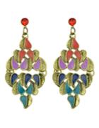 Shein Colorful Enamel Large Drop Earrings