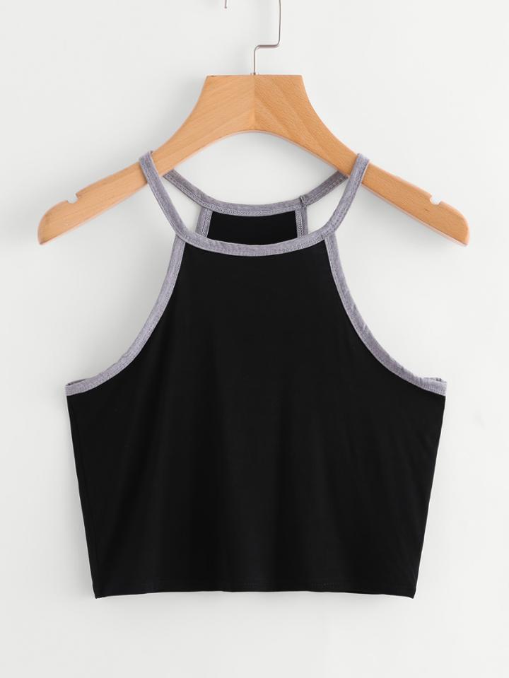 Shein Crop Ringer Racer Cami