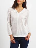 Shein White Long Sleeve Loose T-shirt