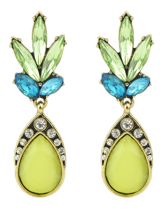Shein Colorful Rhinestne Hanging Drop Dangle Earrings
