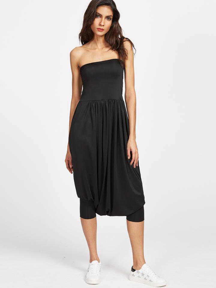 Shein Black 2 In 1 Harem Pants Jumpsuit
