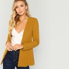 Shein Pearl Beaded Hook And Eye Blazer
