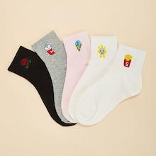 Shein Multiple Pattern Ankle Socks 5pairs