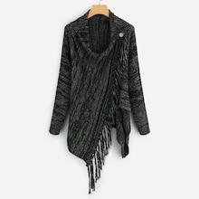 Shein Button And Fringe Detail Jumper