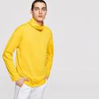 Shein Men Mock-neck Solid Tee