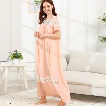 Shein Lace Insert Maxi Night Dress