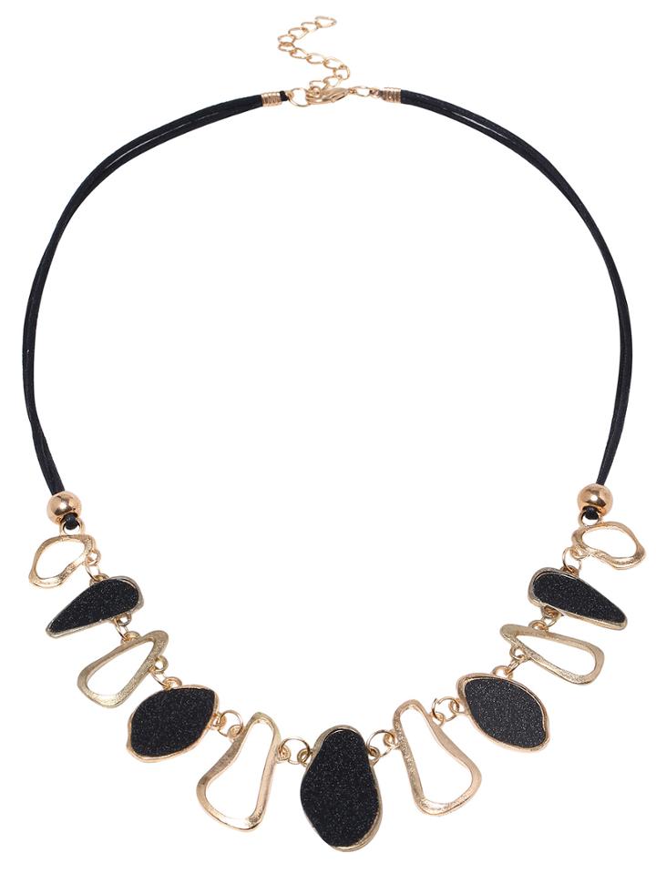 Shein Black Asymmetrical Geometric Necklace