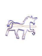 Shein Blue Horse Design Openwork Hair Clip