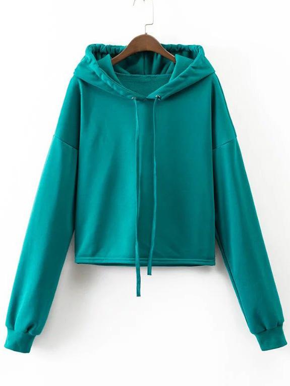 Shein Blue Drop Shoulder Casual Sweatshirt