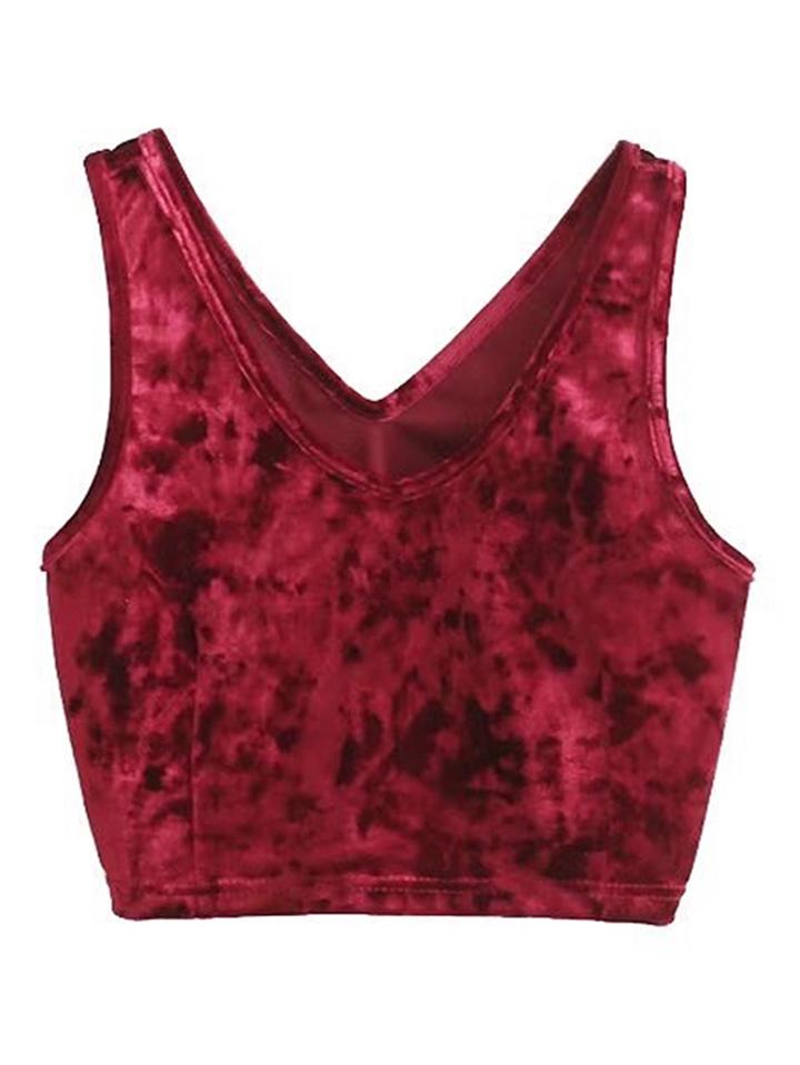 Shein Crushed Velvet Tank Top