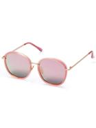 Shein Pink Frame Large Lens Sunglasses