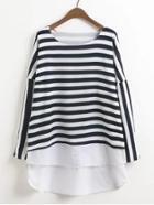 Shein 2 In 1 High Low Striped Top