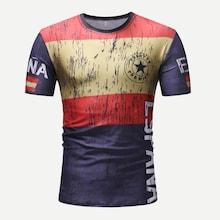 Shein Men Letter And Star Print Tee