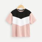 Shein Girls Cut And Sew Tee