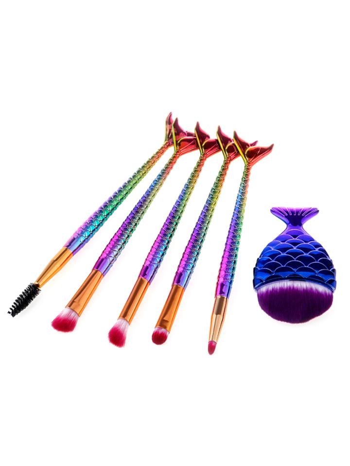Shein Fish Shaped Ombre Handle Eye Brush 6pcs