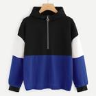 Shein Cut-and-sew Color-block Hoodie