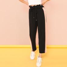 Shein Contrast Tape Side Pants