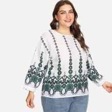 Shein Plus Geo Print Tunic Top