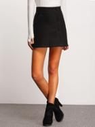 Shein Black Buttons Slim Skirt
