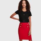 Shein Button Embellished Bodycon Skirt
