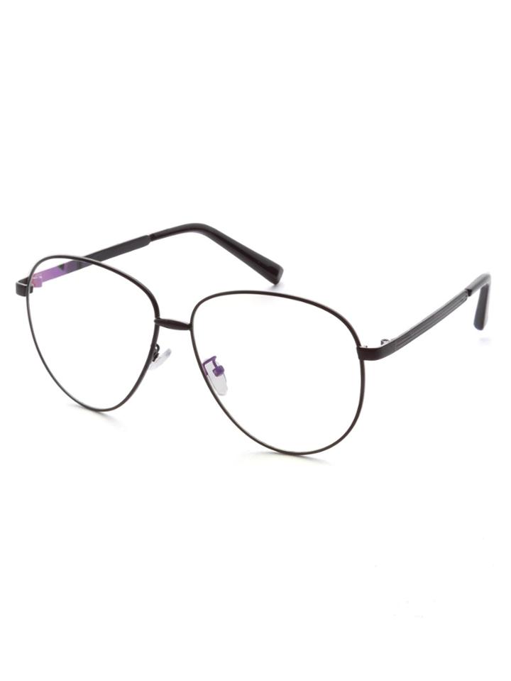 Shein Dark Grey Frame Large Lens Vintage Glasses