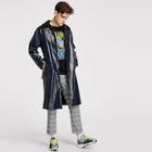 Shein Men Button Front Waist Belted Coat