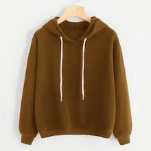 Shein Drop Shoulder Drawstring Detail Hoodie