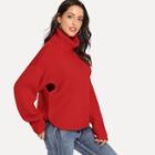 Shein Cut Out Oversized Ribbed Knit Sweater
