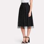 Shein Sequin Mesh Overlay Skirt