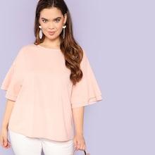 Shein Plus Drop Shoulder Layered Sleeve Top