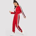 Shein Raglan Sleeve Zip Up Sweatshirt And Sweatpants Set
